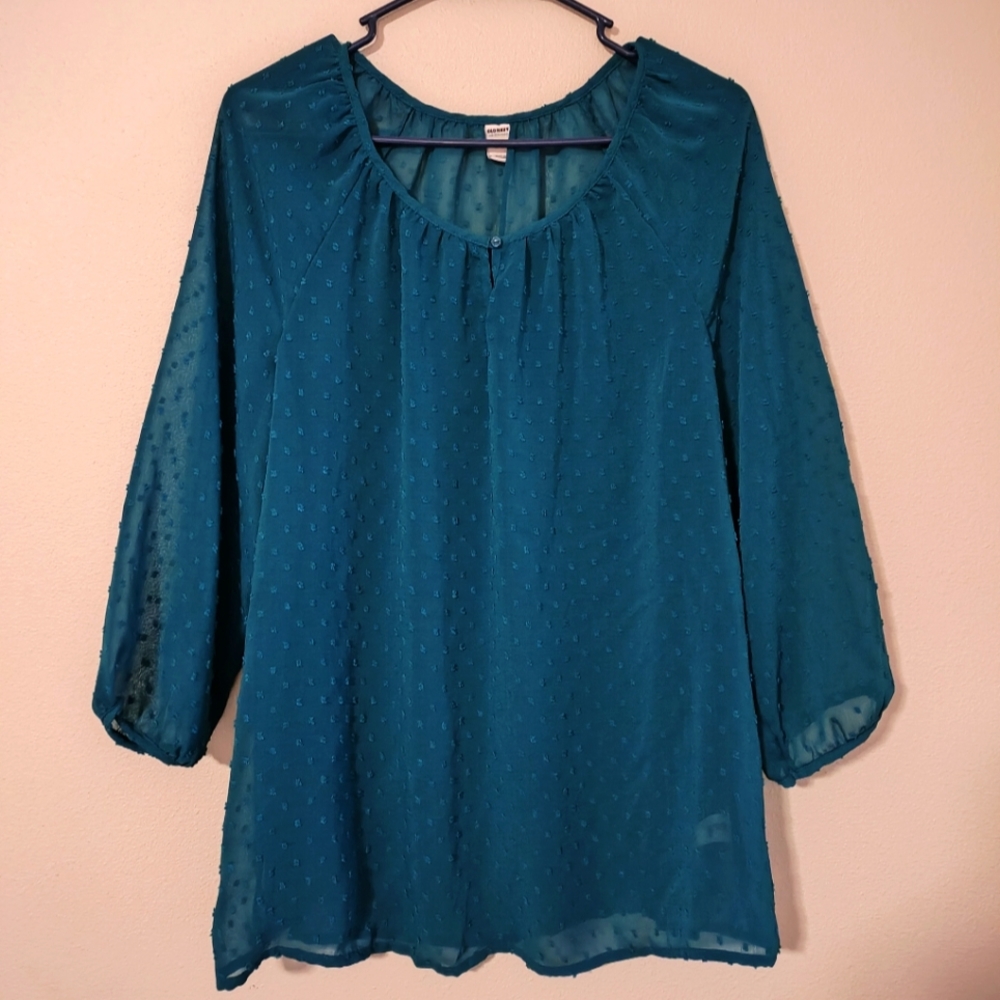 Old Navy Blue Green Shell size large